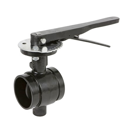 Usa Industrials Grooved Pipe Fitting - Ductile Iron Black Epoxy-Coated - Butterfly - 3 Grooved End ZUSA-VLV-217